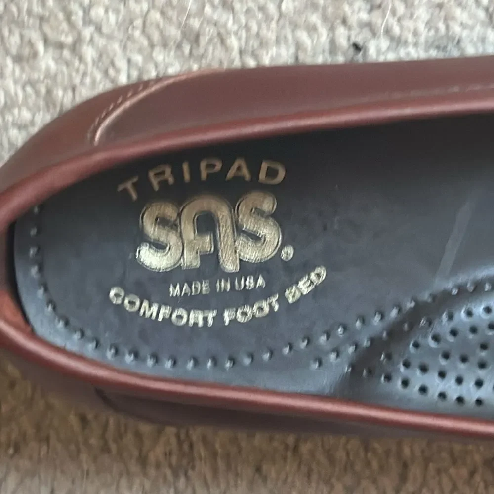 SAS Saavy Leather Loafers in Russet